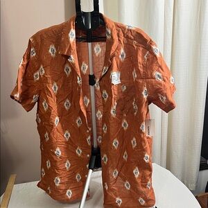 Sonoma Rust Patterned Casual Shirt